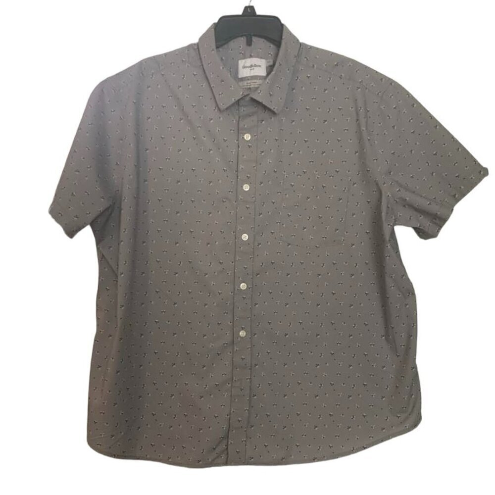 Goodfellow & Co. Men's Grey and Navy Short Sleeve Shirt